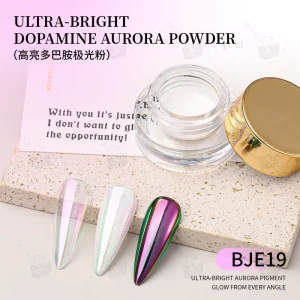 BJE19 Aurora Powder Chameleon Mirror Chrome Multi chrome Pigment for Nail Art TPO Free MSDS Factory Bulk