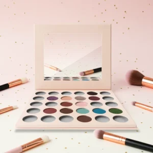 Big Eye Shadow Palette 30 Color High Pigment 26MM Round Eye Shadow Cruelty Free Nude Shades Pigmented Glitter Eye Shadow