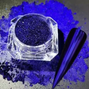 Black-to-Blue Glitter Nail Art Powder Cosmetic-Grade Color-Shift Eyeshadow Chameleon Pigment