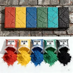 Blended Colors Red Iron Oxide Bricks Synthetic Pigment for Cement Black Pigments Colorful Hyrox Epoxy Floor Ferric Oxide