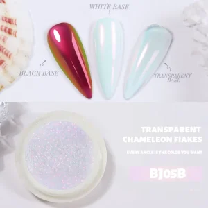 Bojun BJ01B 12B Aurora Chameleon Chrome Powder 40 50um Fine Iridescent Mirror Effect Multichrome Nail Art Pigment TPO Free MSDS
