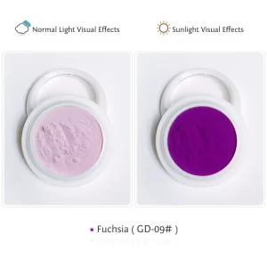 Bojun GD Photochromic Pigment Sun Activated Color Changing Powder UV Sensitive Rainbow Effect for Nails and DIY