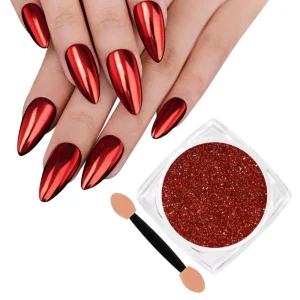 Bojun MCB08 Chrome Nail Powder Metallic Mirror Effect Holographic Shimmer Glitter Manicure Decoration Nail Art Pigment