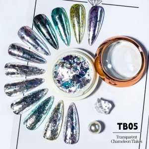 Bojun TB01 07 Chameleon Flakes Multi chrome Color Shifting Iridescent Glitter for Resin DIY Nail Art MSDS Bulk