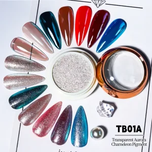 Bojun TB01A 07A Chameleon Aurora Powder 120 130um Fine Iridescent Flakes for Resin DIY Nail Art TPO Free MSDS Bulk