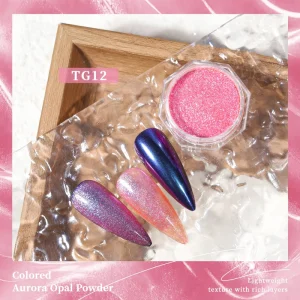 Bojun TG Translucent Aurora Mirror Chrome Powder Clear Pearlescent Pigment for Wedding Nail Design