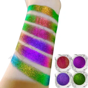 Brand Mcess FREE SAMPLES Nail Dipping Powder Chameleon Color Multi Chrome Eyeshadow Pigment Powder