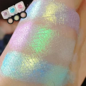 Bright Color Multichrome Chameleon Duochrome Cosmetic Shimmer Eyeshadow Powder Pigments, 10 Colors