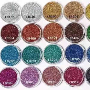 Bulk 1kg Bag Package Shaped Glitter Vegan Shimmer Pigment Craft Glitter Powder for Party and Christmas Decoration