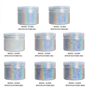 Bulk 35um Fine Holographic Pigment Car Paint Pearl Powder rainbow Pigment Ink Holographic Powder