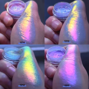 Bulk Candy rainbow Jelly Aurora Multichrome Eyeshadow Loose Pigment Powder Chameleon Color Shifting Pigment Cosmetic Grade