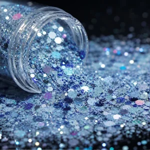 Bulk Chunky Cosmetic Glitter Powder Set Iridescent Hexagon Sequins for Nail Art Epoxy Resin Crafts Face Body Hair Makeup