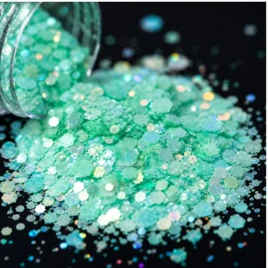 Bulk Chunky Cosmetic Glitter Powder Set Iridescent Hexagon Sequins for Nail Art Epoxy Resin Crafts Face Body Hair Makeup