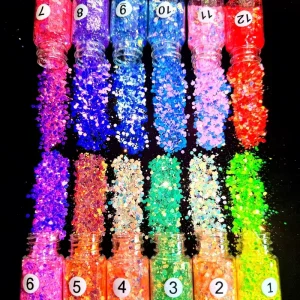 Bulk Color Shifting Neon Chameleon Glitter Powder for Reins Craft Tumbler Slime 500g Bag Handmade Ornament