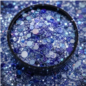 Bulk High Shine Hexagon Sequins Chunky Glitter Mix For Hair Art Epoxy Resin Tumblers Slime Painting Crafts