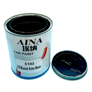 C103 Bluish Extra Black Acrylic Automotive Refinish Spray Paint, High Gloss, Wear-Resistant