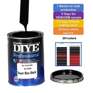 C104 1K Blue-Black Acrylic Liquid Masterbatch Touch-Up Paint for Automotive Refinishing