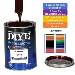 C111 1K Environment-Friendly Transparent Iron Red Automotive Touch-Up Paint with Titanium Dioxide
