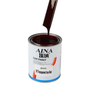 C111 Transparent Iron Red Acrylic Automotive Refinish Spray Paint for Plastic, High Gloss, Strong Adhesion