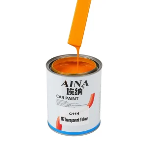 C114 1K Acrylic Transparent Yellow Automotive Scratch Repair Paint High Gloss Basecoat Spray Coating