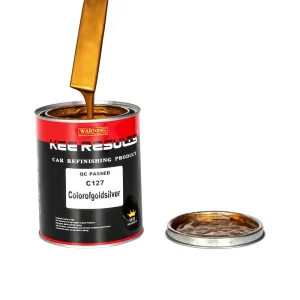 C127 1K Color of Gold Sliver Polyurethane Acrylic Car Refinish Paint High Solid Content Spray Auto Refinish Coating Pigment