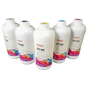 CMYKW White Textile DTF Pigment Ink, 1000ml, for Heat Transfer Printing