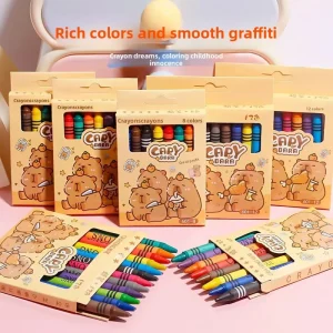Capybara Children’s Washable Wax Crayon Set 8/12 Colors