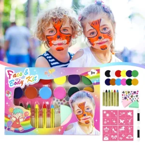 Cartoon Washable Oil-Based Face Paint Crayon Pen Kit for Kids