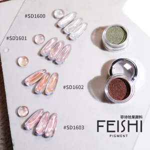 Cat Eye Magnetic Mirror Effect Aurora Holographic Nail Powder Ultra-Fine Shimmer Pigment for UV Gel Polish