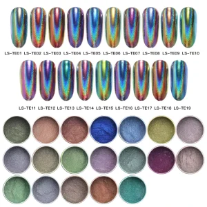 Chameleon Chrome Sequin Nail Powder Color-Shift Mirror Effect Pigment for Nail Art and Auto Spray Painting