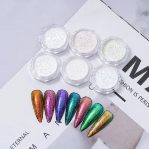 Chameleon Colorful Nail Pigment Nail Art Glitter Aurora Effect Powder Pigment