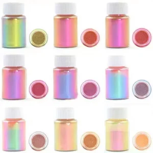 Chameleon Cross Border Hot Metal Pearl Pigment Powder with Angle Pearl Pigment 10g for Plastic & Rubber Use (Models 5090 5098)