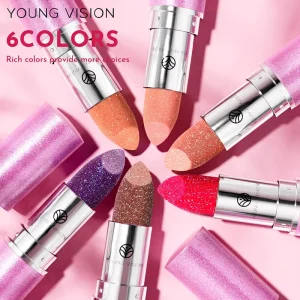 Chameleon Fine Glitter Lipstick and Eyeshadow, 6 Colors