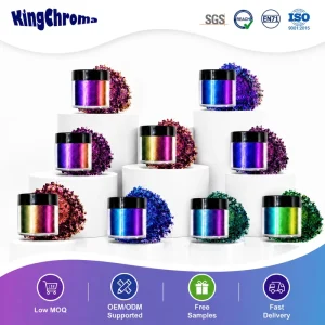 Chameleon Pigment Long Shelf Life High Color Saturation Pearlescent Effect Eco Friendly