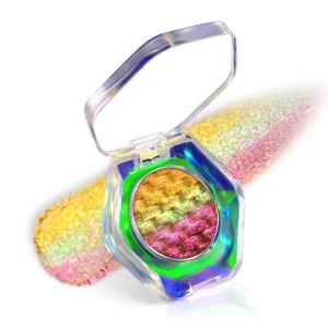 Charm Beauty Multichrome Rainbow Eye Makeup High Pigment Long Lasting Metallic Pressed Single Chameleon Eyeshadow