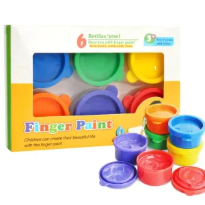 Children’s 6-Color 30 ml Non-Toxic Washable Finger Painting Pigment Set