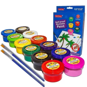 Children’s DIY Painting Pigment Set Semi-Solid Anti-Overflow Washable Formula for Canvas, Glass, and Paper