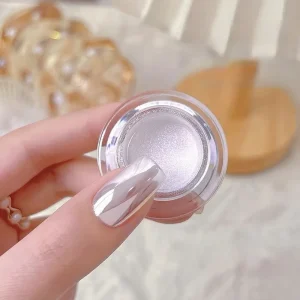 Chrome Mirror Shine Nail Pigment Metallic Aurora Moonlight Pearl White Chrome Nail Powder