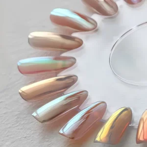 Chrome Mirror Shine Nail Pigment Powder Silk Glazed Pearlescent Pearl White Chrome Nail Powder