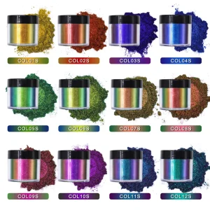 Chromium Hypershift Chameleon Paint Pigment 18 Colors Cosmetic Grade Glitter Flakes Chameleon Mica Powder
