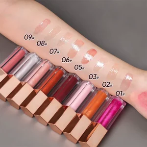 Clear Pentagon Liquid Lip Glaze Gloss with Custom Private Label