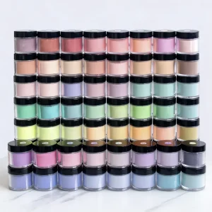 Cloverfei 120 Colors 10ml 3 in 1 Glitter Acrylic Dipping Powder Non Toxic Fast Dry Bulk for Manicure & Salon Use