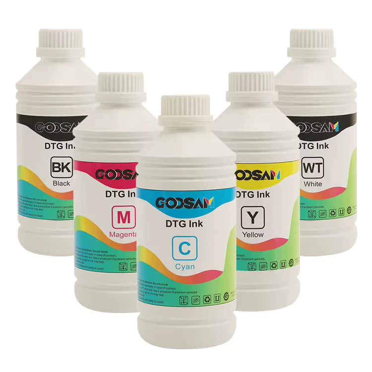 Cmyk White Water Based Dtg Textile Pigment Inkjet Printing Ink for Dtg Brother GT 341 361 381 541 782 GTX PRO BULK Printer