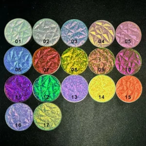 Color Shift Makeup Duochrome Highly Pigment Pressed Flakes Powder DIY Eye Shadow Palette Multichrome Chameleon Single Eyeshadow