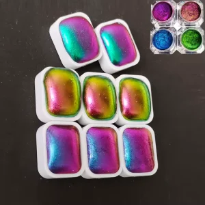 Color-Shifting Chameleon Mica Pigment Powder for Watercolor Paints