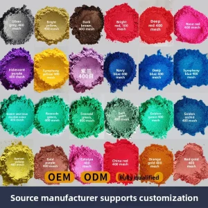 Colored Pearl Mica Glitter Gold Powder Iridescent Pearl Powder for Ink Paint Coatings