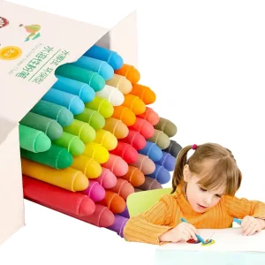 Colored Water Soluble Dust Free Chalk Non Staining for Kids’ Doodling & Teachers’ Lessons Made in Zhejiang