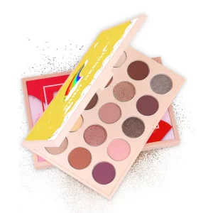 Colorful 15 Colors Shimmer Matte Eyeshadow Custom Logo Waterproof Long Lasting Vegan Cruelty Free Powder Eye Shadow Palette