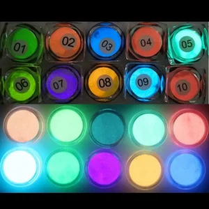 Colorful Glow in the Dark Powder Photoluminescent Pigment Luminous Pigment Powder