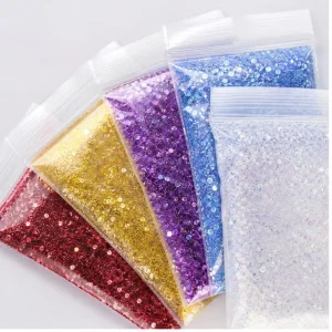 Colorful Gold Foil Flakes Bulk 50g Bag Gold Leaf Flakes for Nail Art Resin Crafts Slime Gilding Decoration